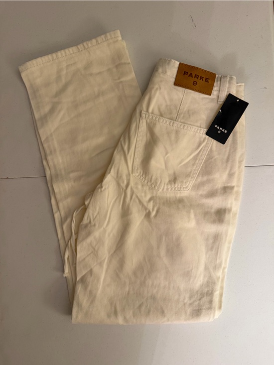 Parke Denim - PARKE x Target Women’s Cream Drawstring Baggy Jeans